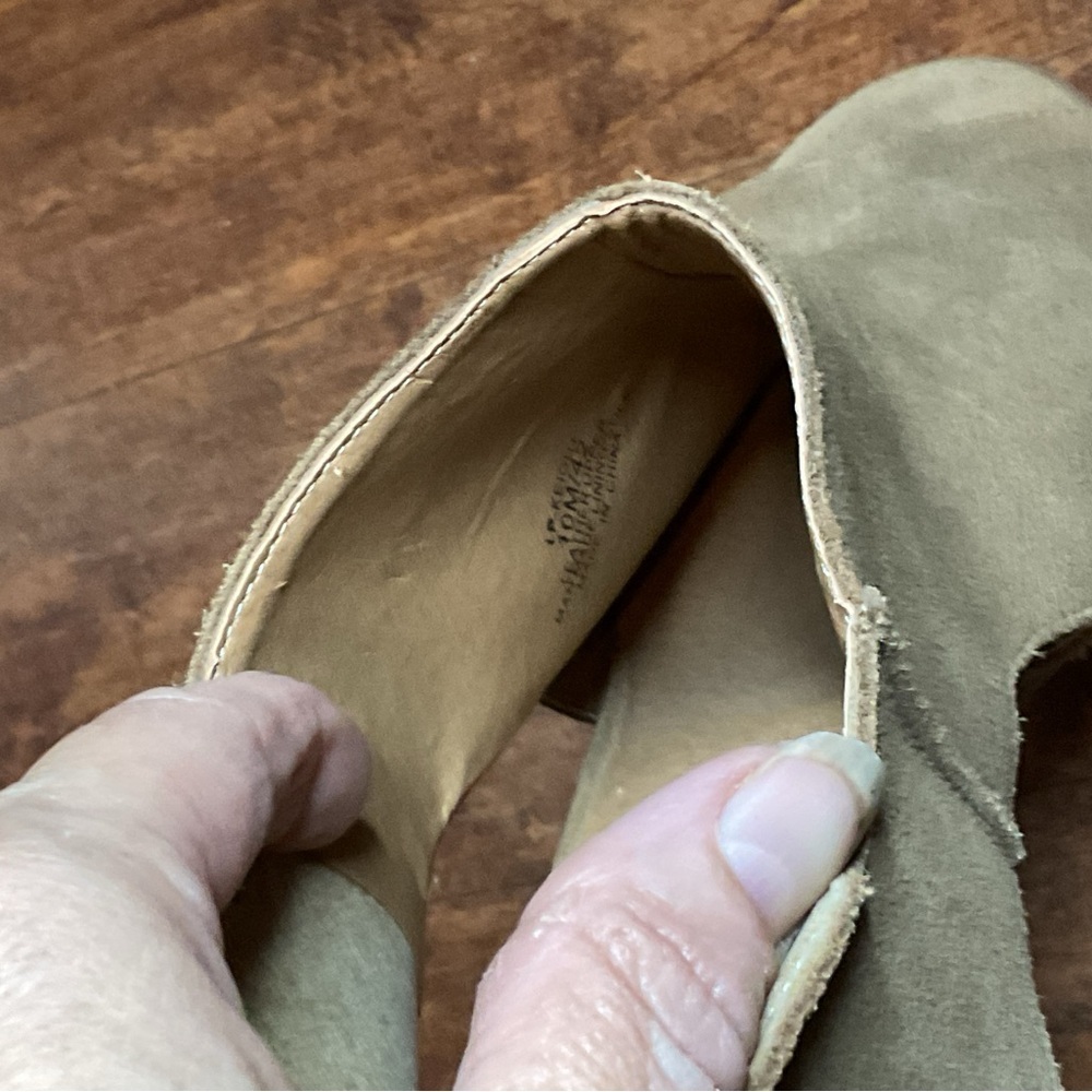 Lucky Brand Tan Open-Toe zip Heeled Booties NWD - Picture 14 of 14